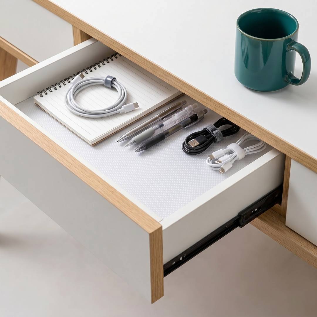 Rutschfeste EVA Schubladenmatte 45×500 cm für Regale, Schränke & Kühlschrank