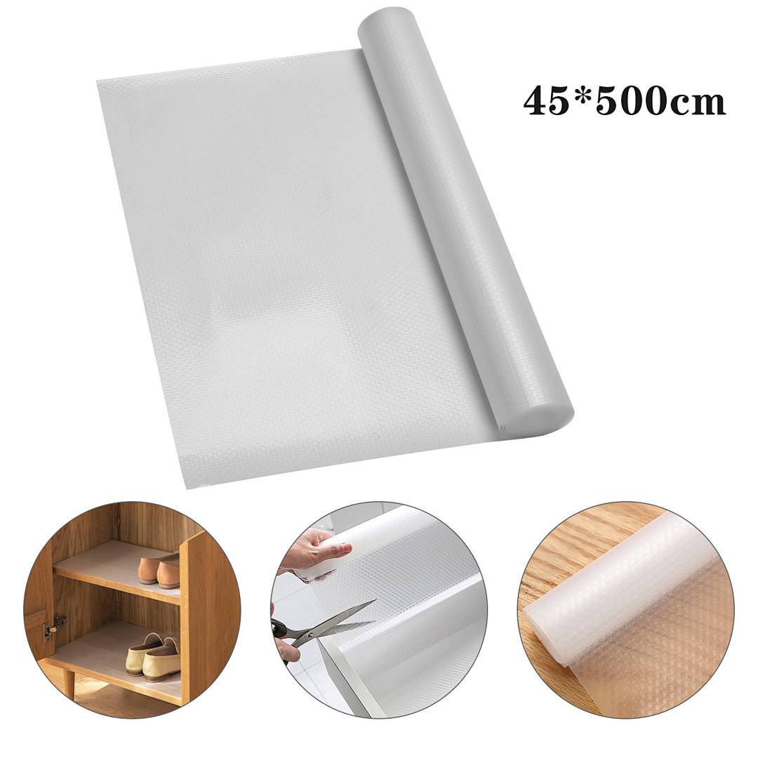 Rutschfeste EVA Schubladenmatte 45×500 cm für Regale, Schränke & Kühlschrank