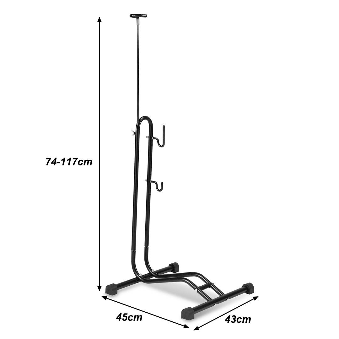Vertikaler Fahrradträger Universal 7cm Reifenbreite 74–117cm Einstellbar Innenbereich