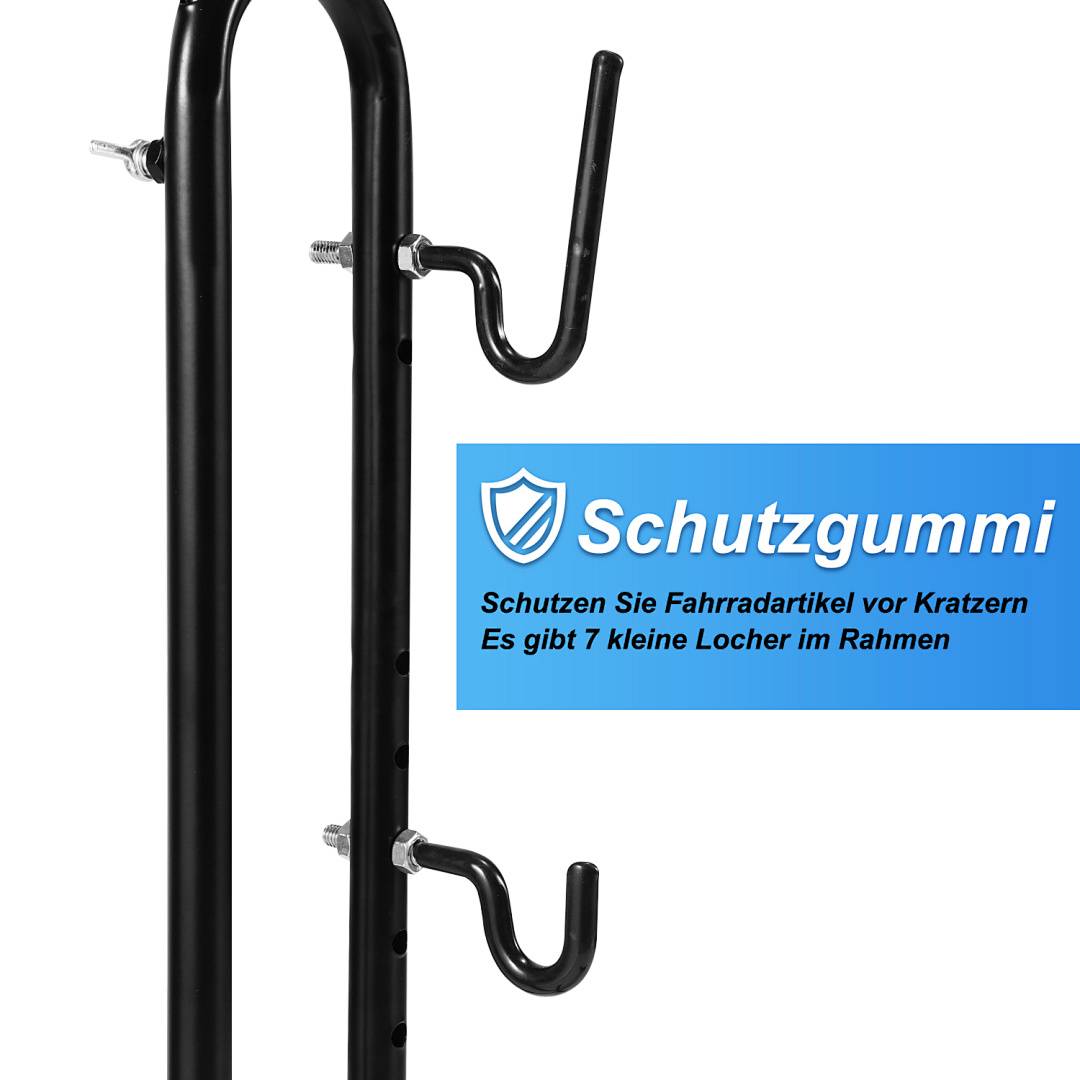 Vertikaler Fahrradträger Universal 7cm Reifenbreite 74–117cm Einstellbar Innenbereich