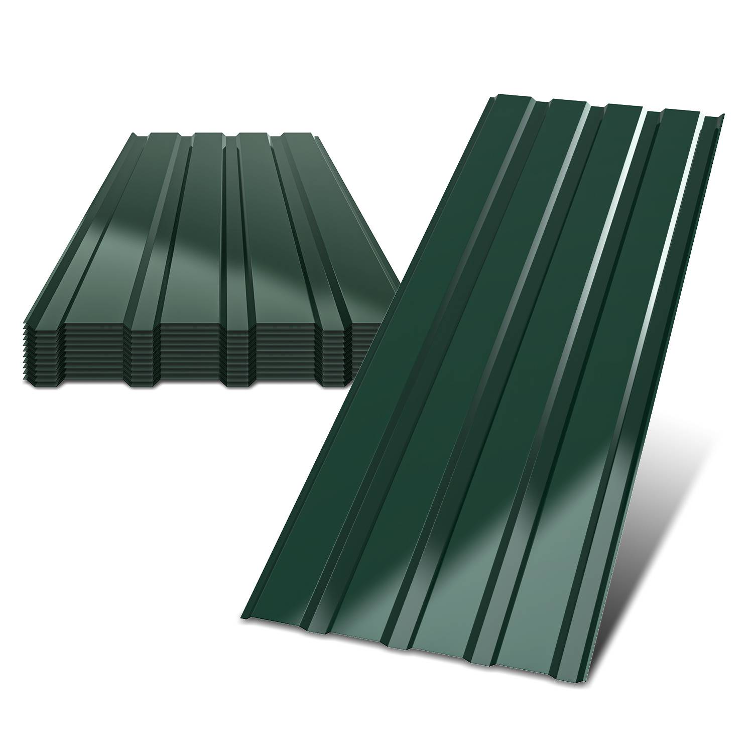 12x Trapezblech 115cm x 45cm = 6 m² Dachblech für Gerätehaus Carport Grün verzinkt Profilblech Wandblech Dachblech Wellblech Dachplatten