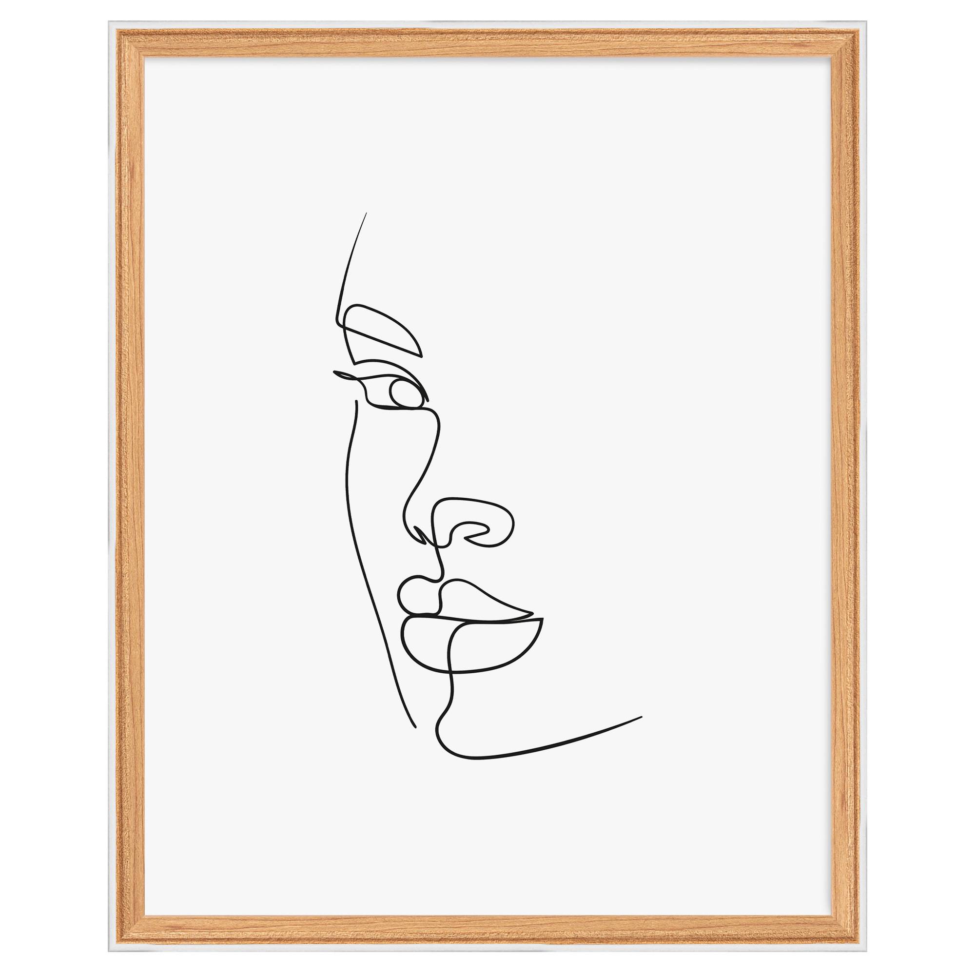 Silhouette Holzrahmen, 40x50 cm, BUCHE