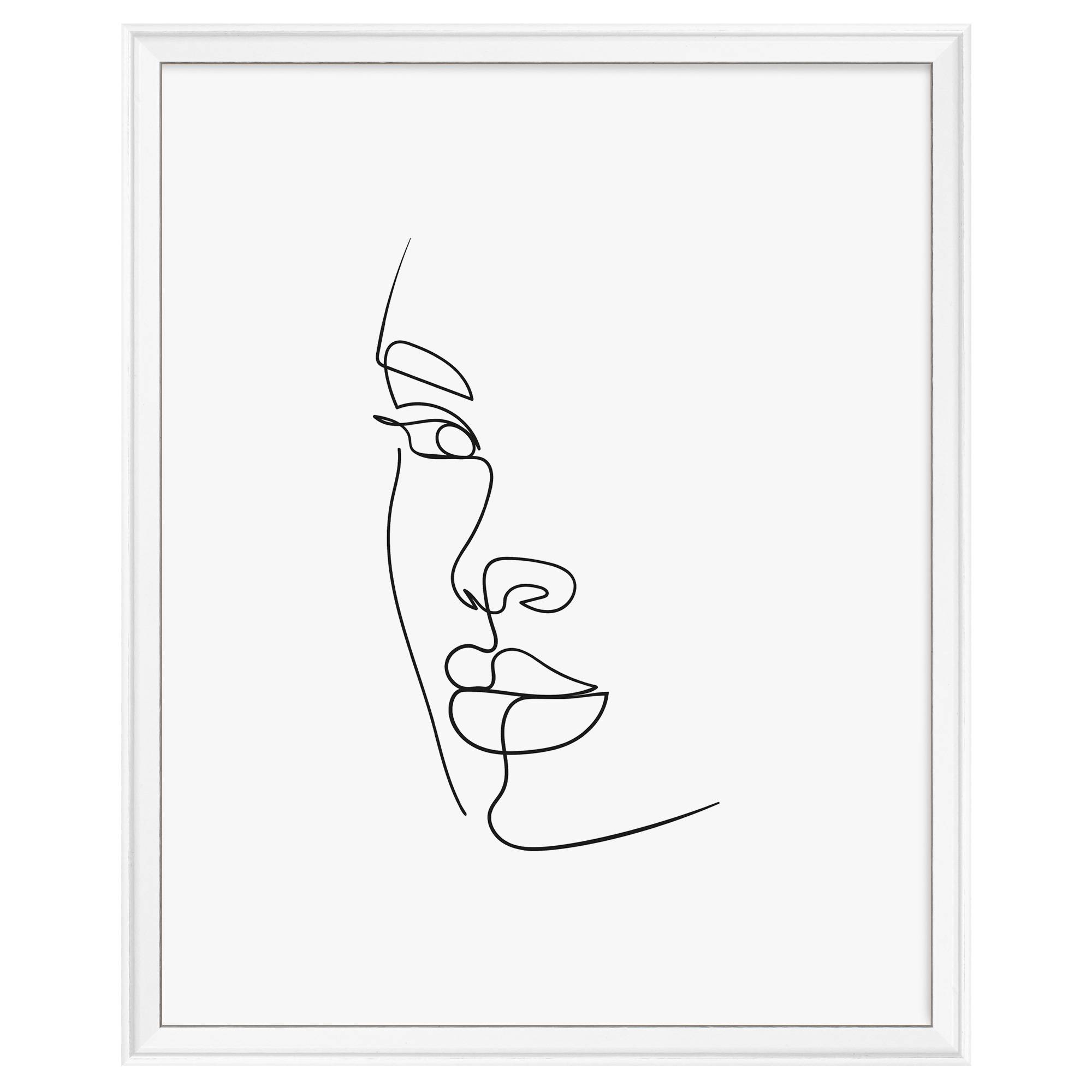 Silhouette Holzrahmen, 40x50 cm, WEISS