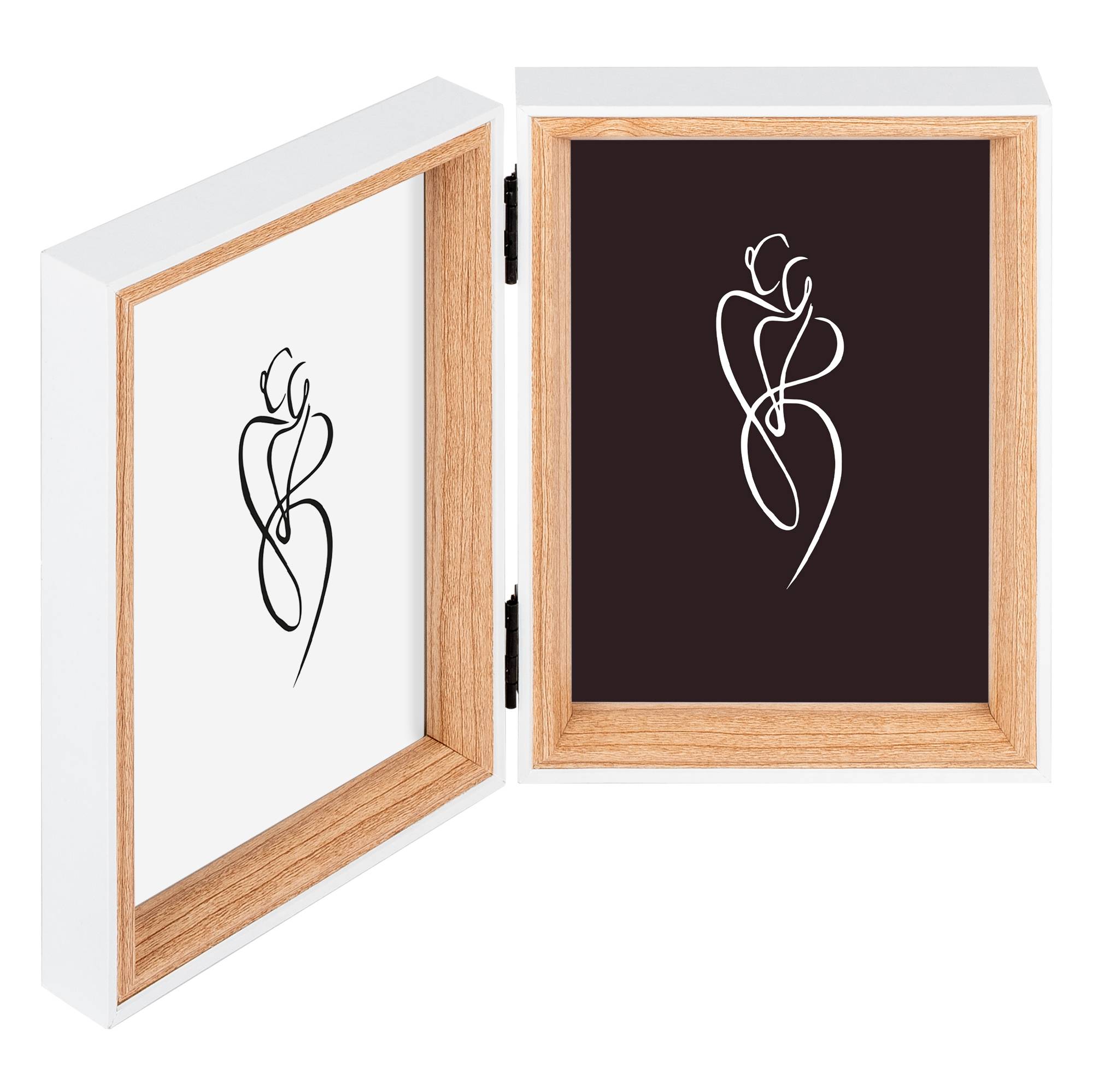 Silhouette Holzrahmen, 2X10x15 cm, BUCHE