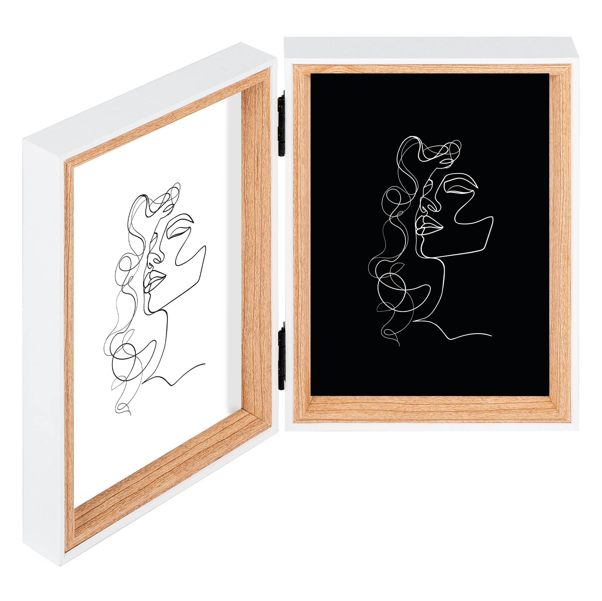 Silhouette Holzrahmen, 2X13x18 cm, BUCHE