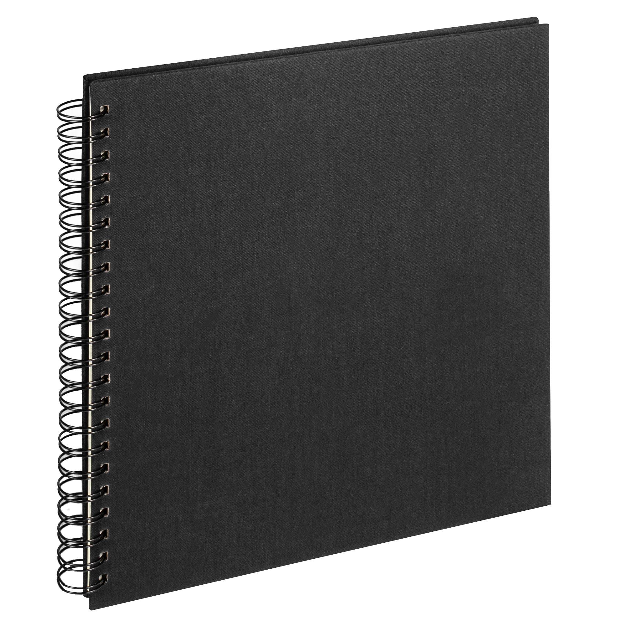 Spiralalbum Cloth schwarz, 30X30 cm