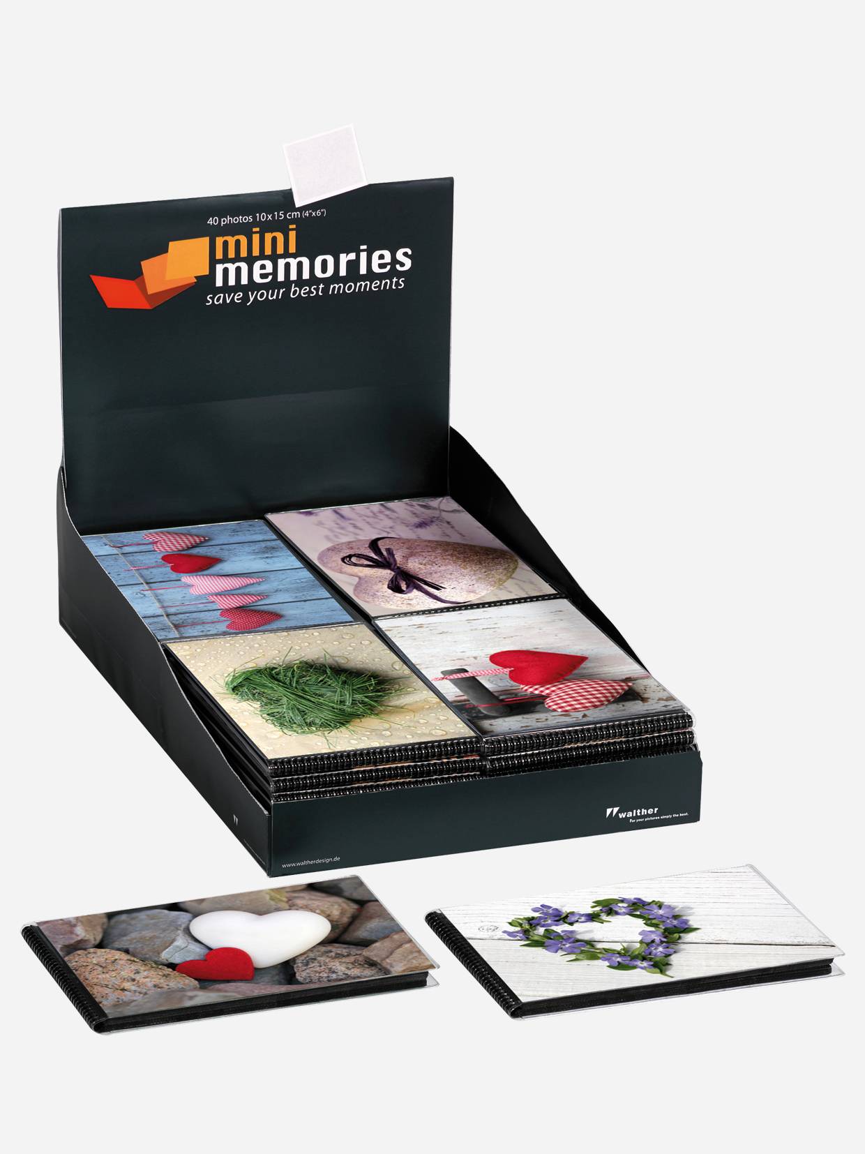 Mini Memories Hearts, 6 Des., 40 F.10X15