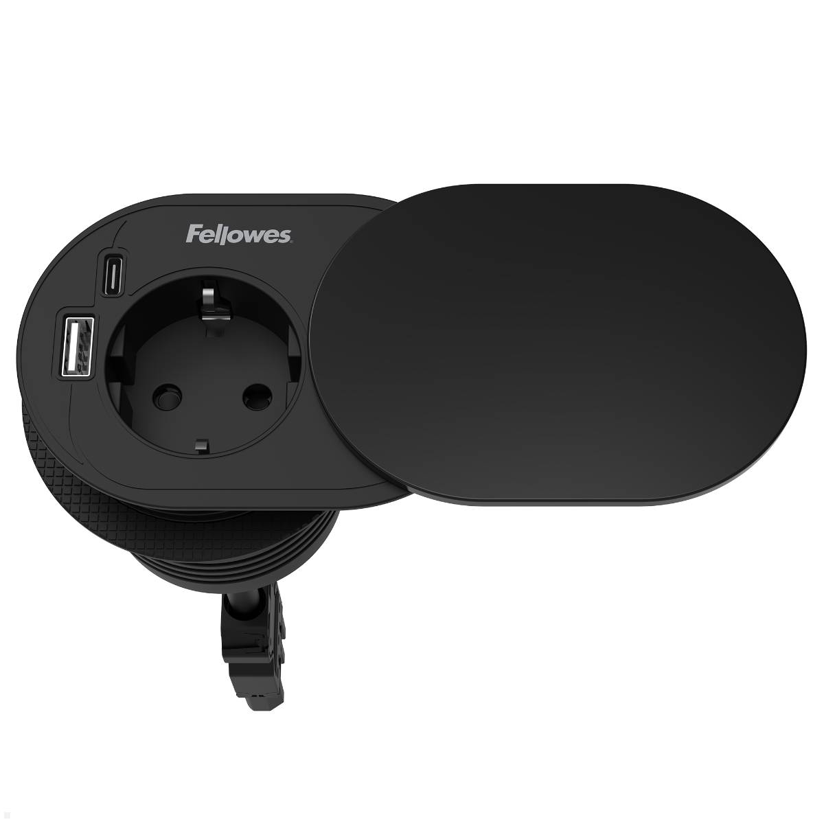 Fellowes Slide Power-Spot Einbausteckdose mit USB A/ C Charger 30W (100136861),...