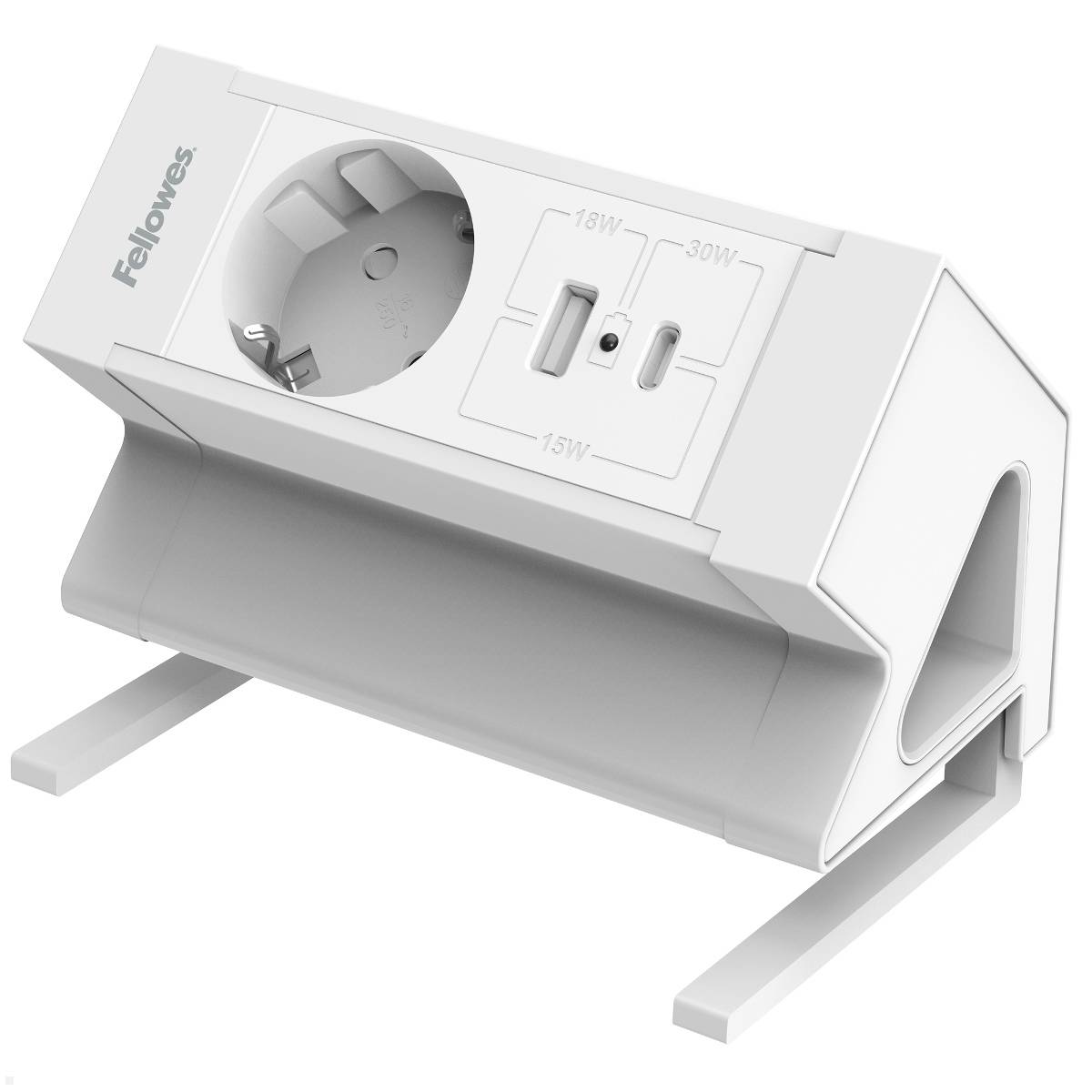 Fellowes Power Desk Up 2.0 Tischsteckdose mit USB-A und USB-C Charger (100115566...