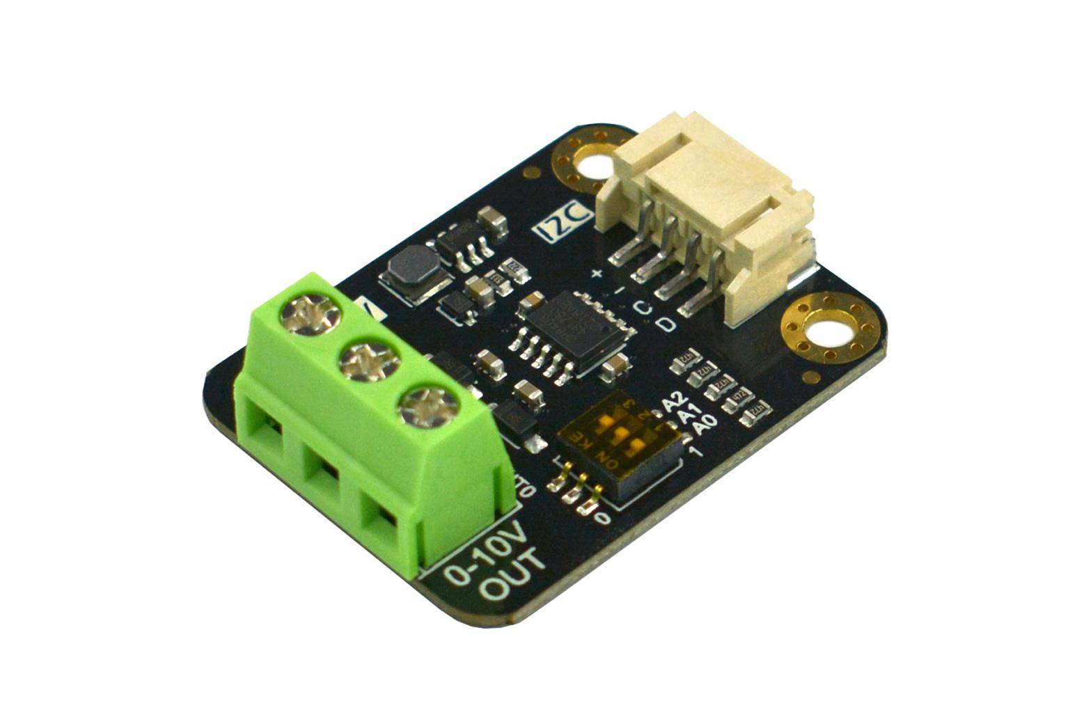 DFRobot Gravity 2-Kanal-I2C-DAC-Modul, I2C, 12 Bit, 0-10-V-Ausgang, GP8403, bis zu 16 Geräte, 3,3-5V