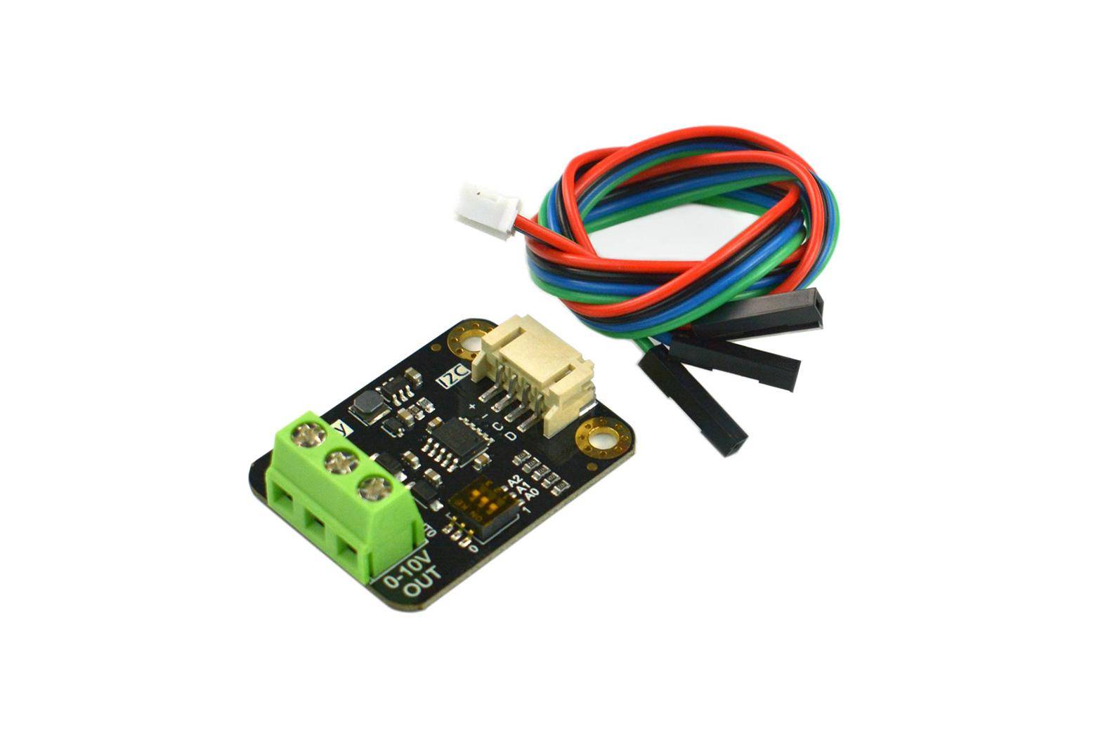 DFRobot Gravity 2-Kanal-I2C-DAC-Modul, I2C, 12 Bit, 0-10-V-Ausgang, GP8403, bis zu 16 Geräte, 3,3-5V