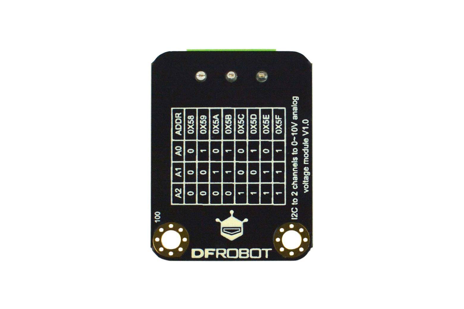 DFRobot Gravity 2-Kanal-I2C-DAC-Modul, I2C, 12 Bit, 0-10-V-Ausgang, GP8403, bis zu 16 Geräte, 3,3-5V