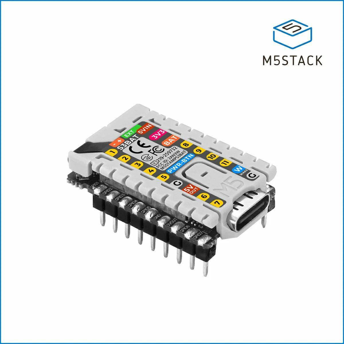 M5StampS3 BAT Module mit 2.54 Header Pin, ESP32 S3, 8MB Flash, 8MB PSRAM, WiFi