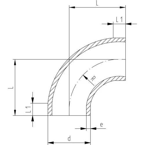 Georg Fischer GF Bogen 90°, PP-H, d 32, SDR11, 1 Stk.
