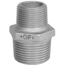 Georg Fischer Doppelnippel red., Fig. 245, 3/4x1/2", schwarz, 1 Stk.