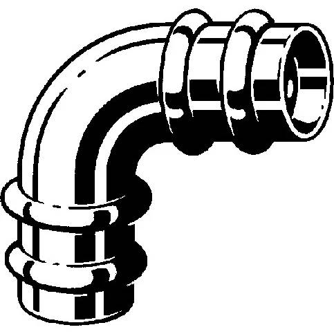 Viega Pressbogen, Sanpress, 90°, d15, SC-Contur, Rotguss/Bronze, 1 Stk.