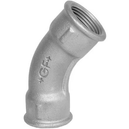 Georg Fischer Bogen 45°, Fig. 41, 1/2", schwarz, 1 Stk.