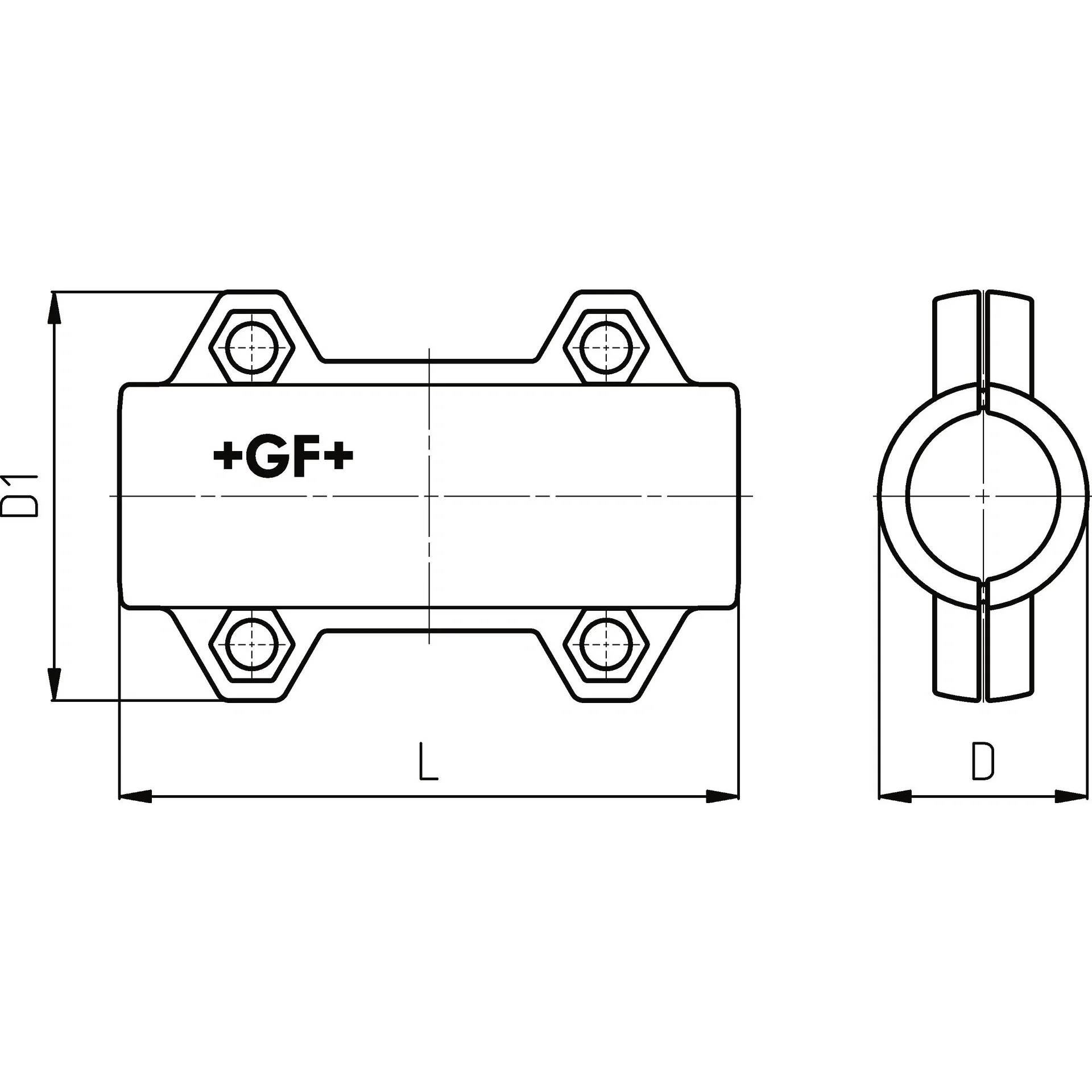 Georg Fischer GF Primofit Reparaturklemme lang, STL 2, G, 1 Stk.