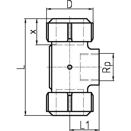 Georg Fischer GF Primofit T-Stück (TO) STL, Rp NBR 1, Rp1 G, 1 Stk.