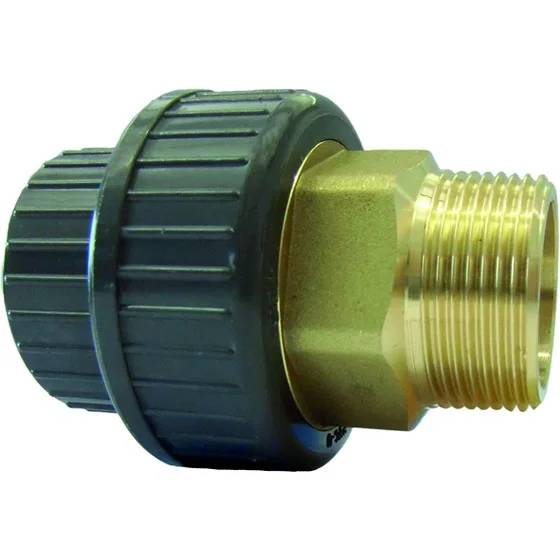 Georg Fischer GF Übergangsverschraubung, PVC-U/Ms, d 32x1" AG, Dichtung EPDM, 1 Stk.