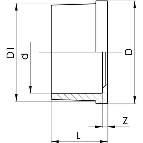 Georg Fischer Einlegeteil, PVC-U, d 32, Packung mit 10 Stk.