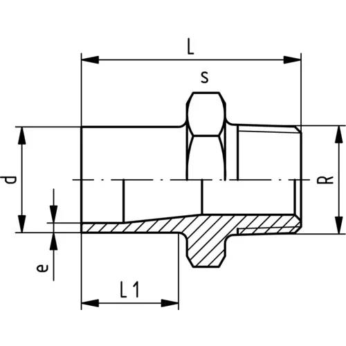 Georg Fischer GF Übergangsnippel PE100, d 25x3/4" AG, SDR11, 1 Stk.