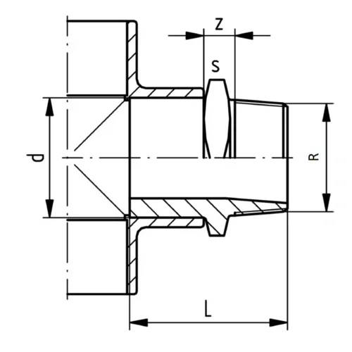 Georg Fischer GF Übergangsnippel PP-H, d 25, 3/4" AG, 1 Stk.
