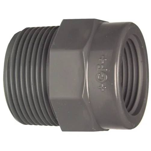 Georg Fischer GF Muffennippel, reduziert, PVC-U, 3/4"x1/2", AG x IG, 1 Stk.
