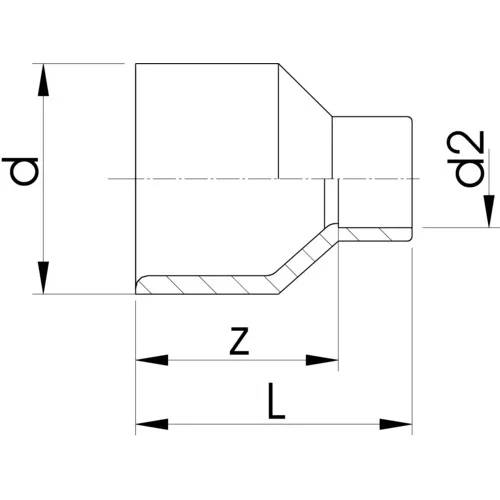 Georg Fischer GF Reduktion lang, PVC-U, d 25x20, 10 Stk.