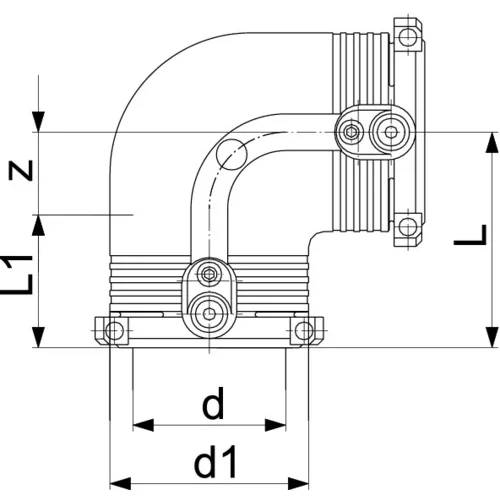 Georg Fischer GF ELGEF Winkel 90°, PE100, SDR11, da63, 1 Stk.