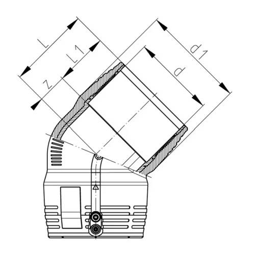 Georg Fischer GF ELGEF Winkel 45°, PE100, SDR11, da90, 1 Stk.