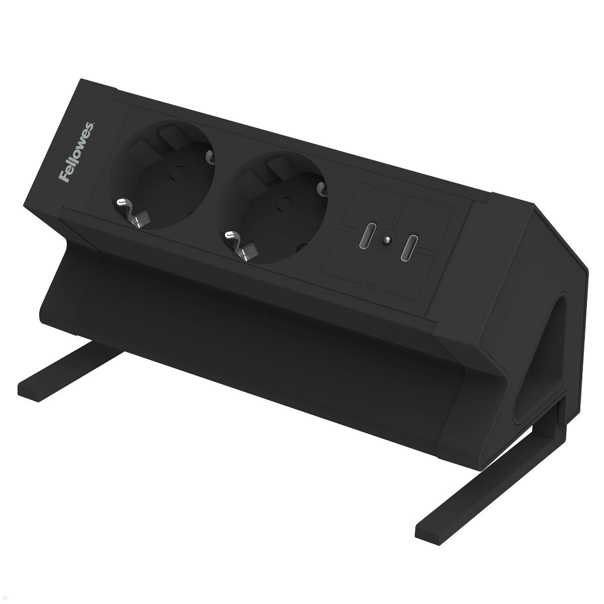 Fellowes Power Desk Up 2.0 Tischsteckdose mit 2x Steckdose, 2x USB-C Charger (10...