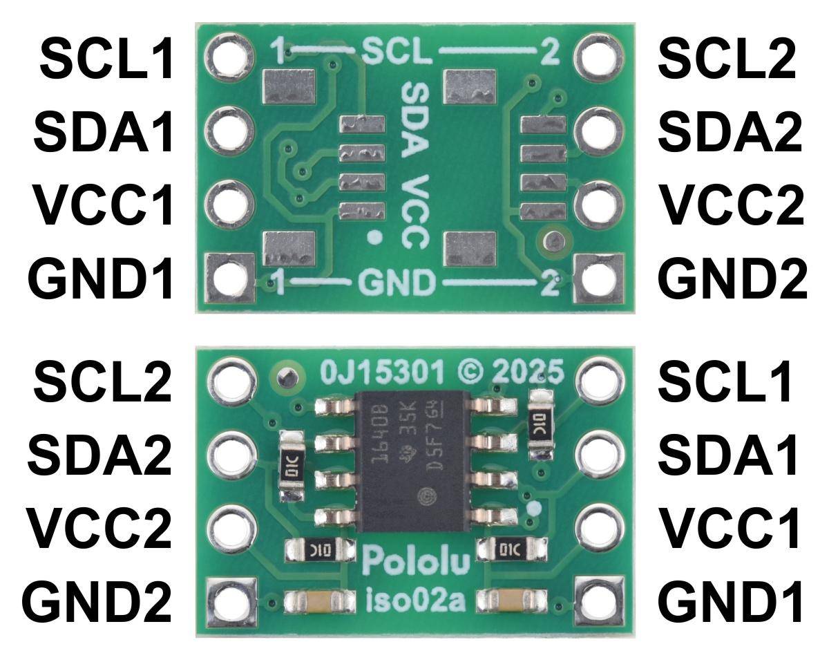 Pololu I2C ISO1640 Isolator Modul, bidirektional, 1,7MHz, 2,54mm Raster, ohne Steckverbinder, 5,5V
