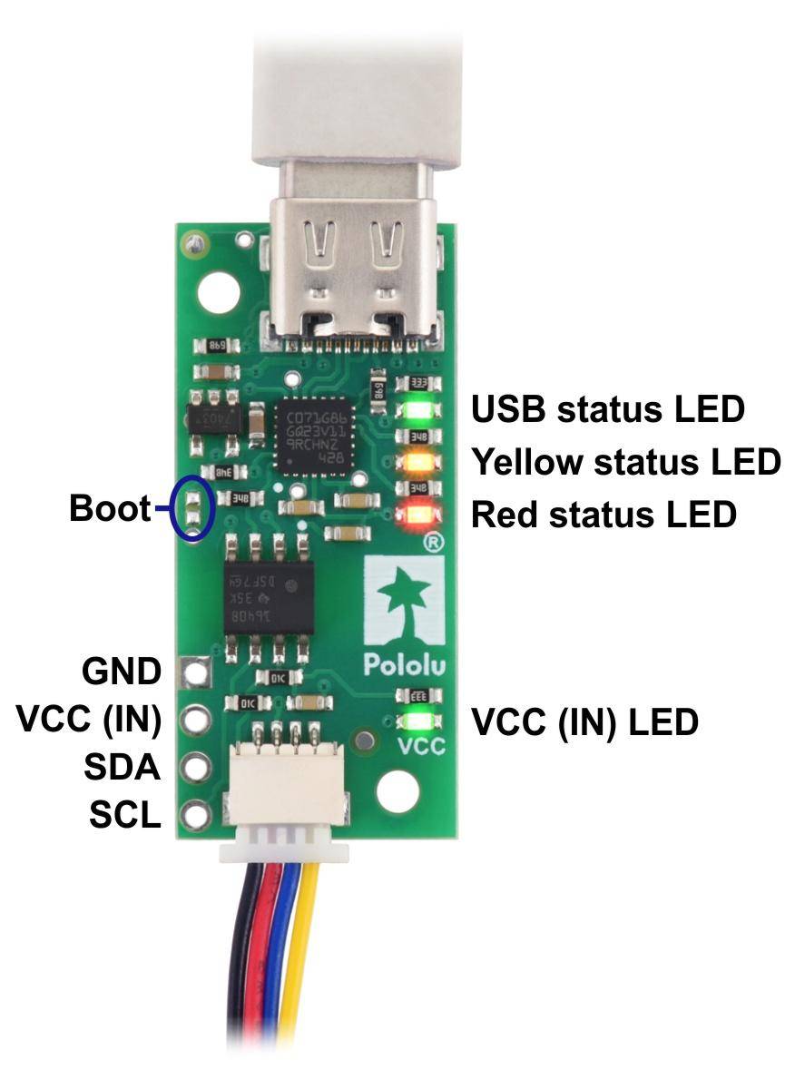 Pololu Isolated USB I2C Adapter, galvanisch getrennt, USB C, 1MHz, 2,25-5,5V