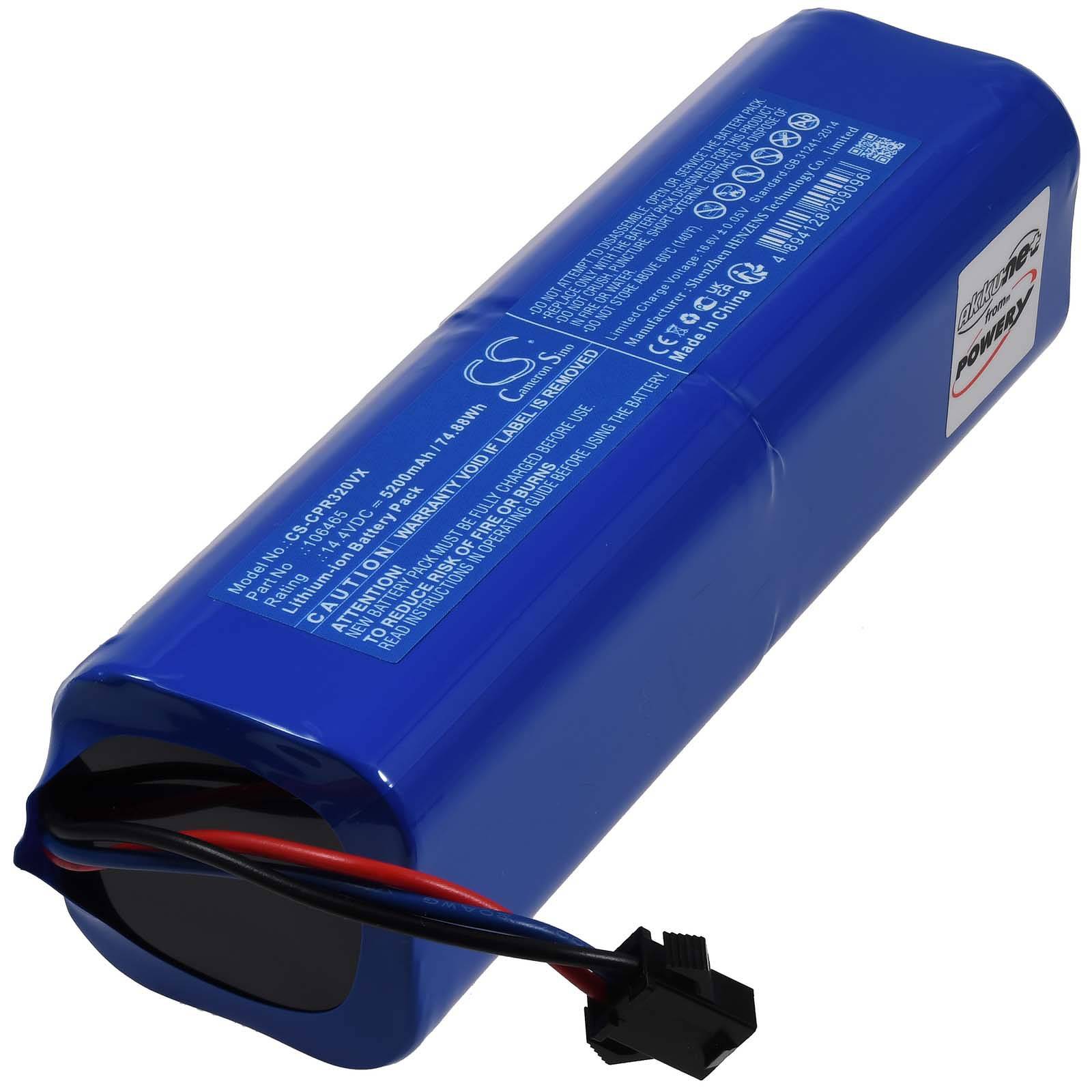 Powery Akku für Saugroboter Concept VR3120, 14,4V, Li-Ion