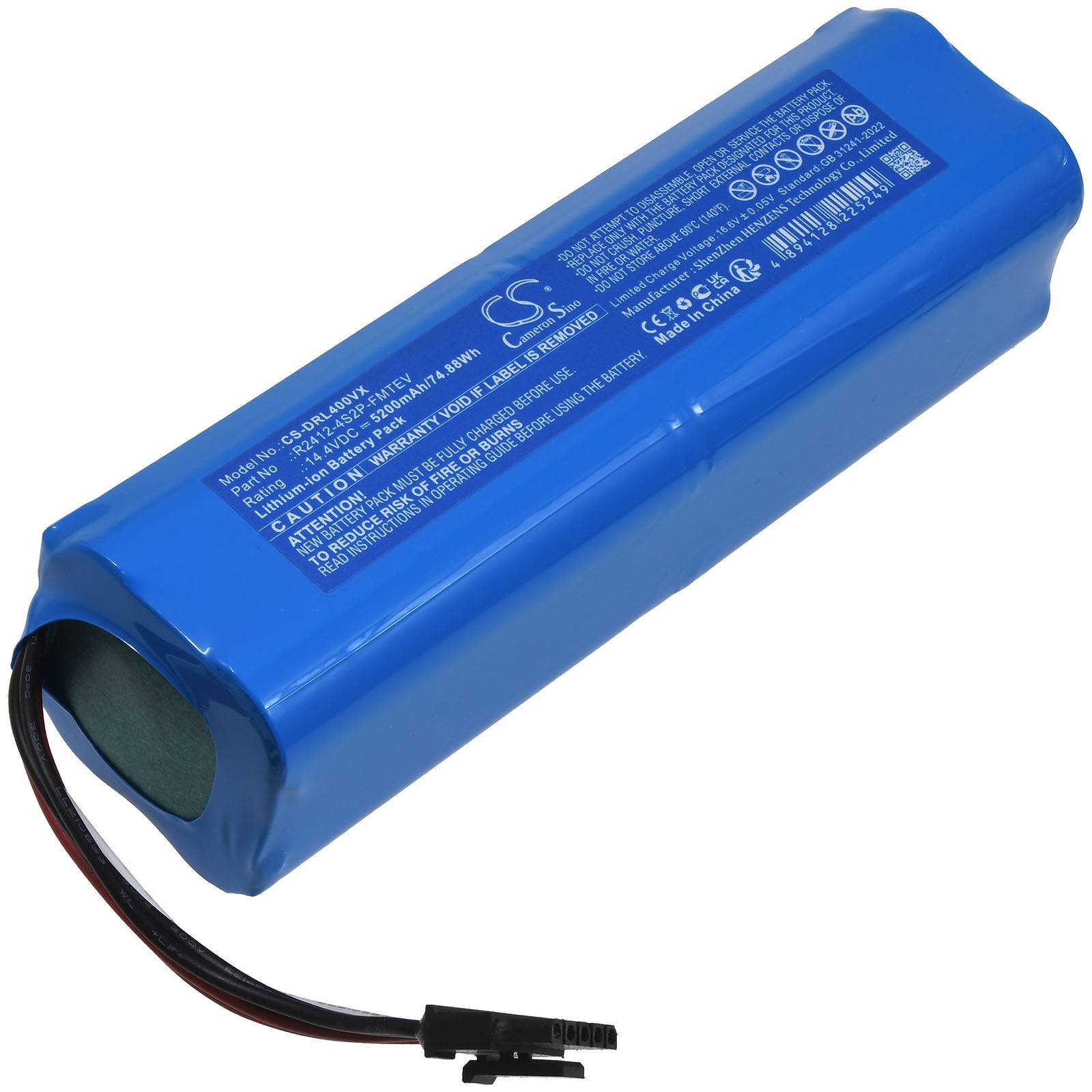 Powery Akku passend für Dreame D20 Pro Plus D20 Ultra RCDE0303 Saugroboter Typ R2412-4S2P-FMTEV, 14,4V, Li-Ion