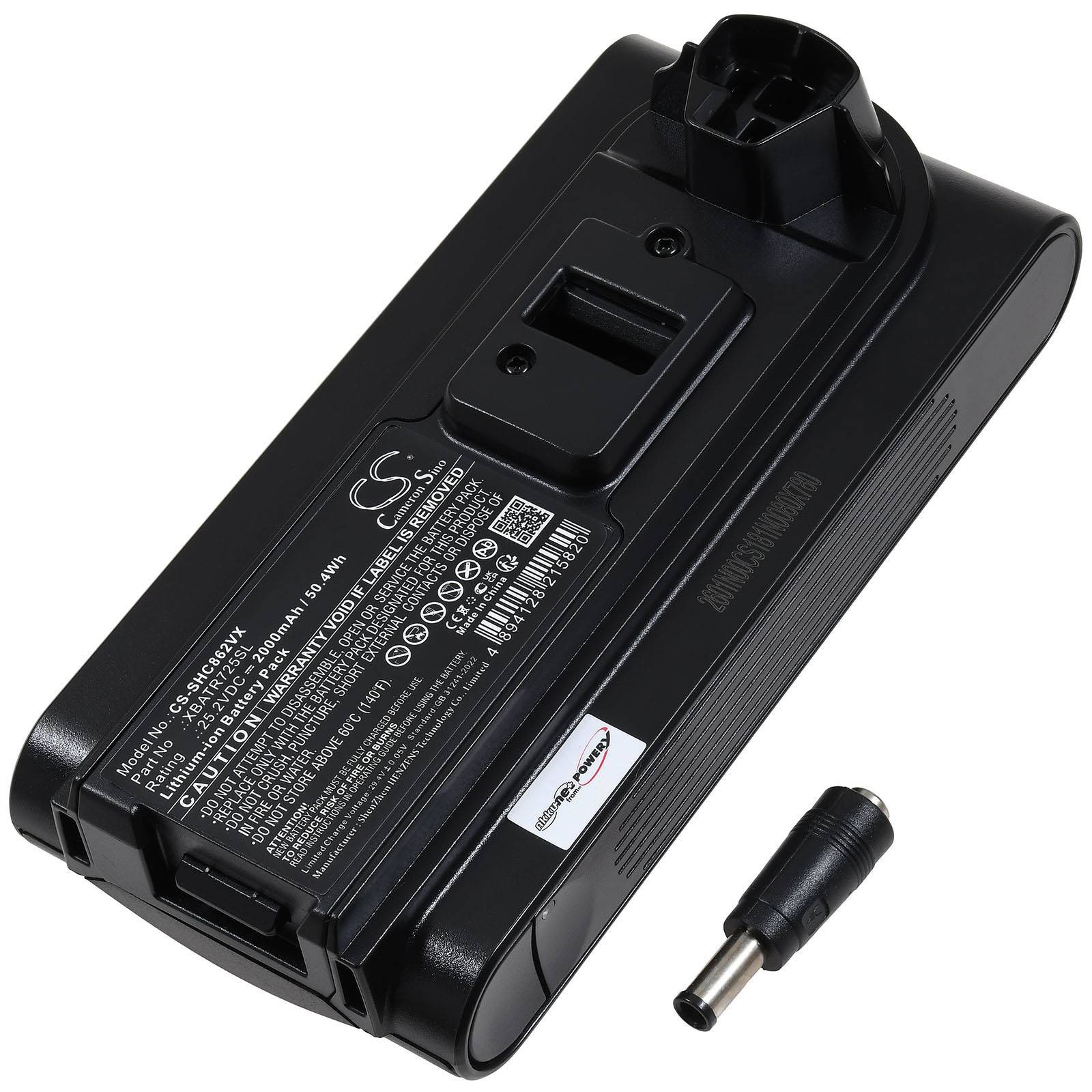 Powery Akku für Shark IZ862H Staubsauger, 25,2V, Li-Ion