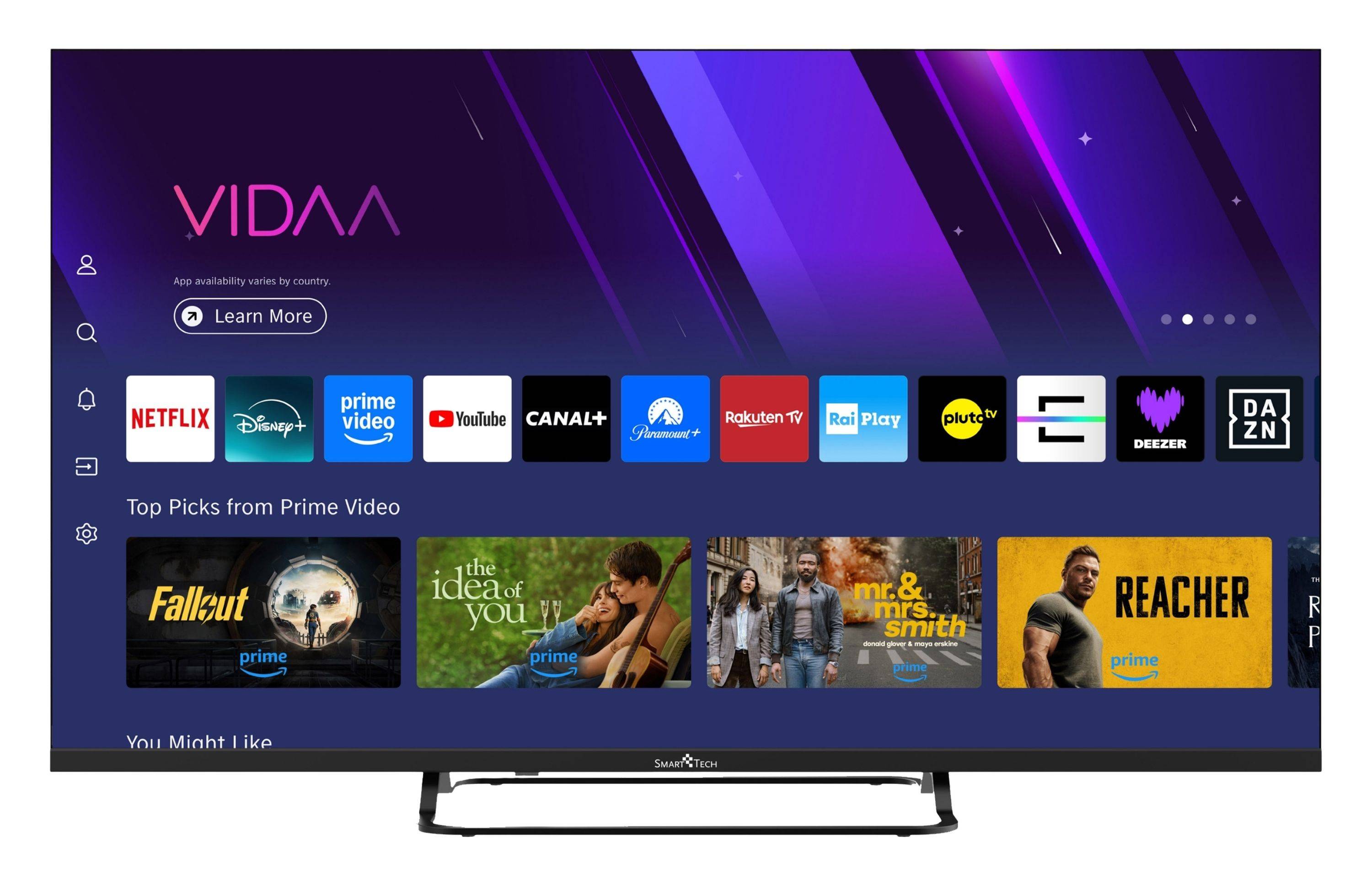 Smart Tech 43FV02V Fernseher 43 Zoll Smart TV VIDAA mit Full HD Auflösung und Triple-Tuner (2026)