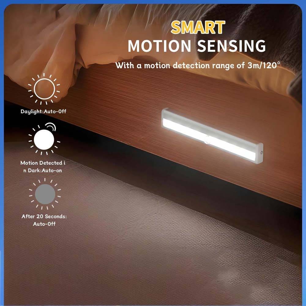 Smarte LED-Leuchte mit Bewegungssensor - Warmweiß, Magnetisch, Wiederaufladbar