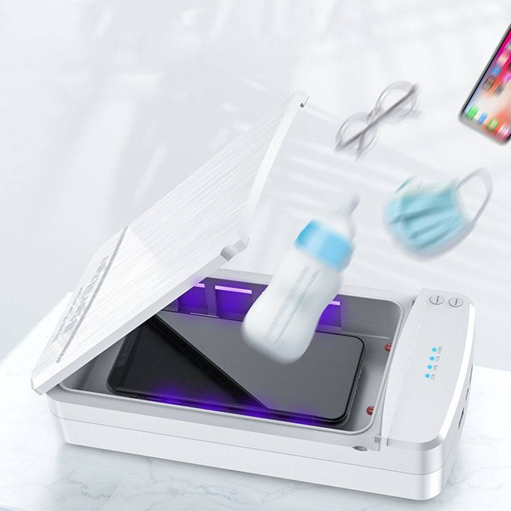 Multifunktionale UV-Sterilisationsbox mit Dual-USB-Ladeanschlüssen White
