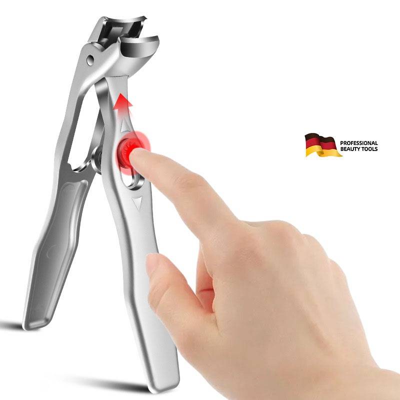 【Deutsche Präzision】 Selbstverriegelnde, lange gebogene Nagelzange mit großer Öffnung