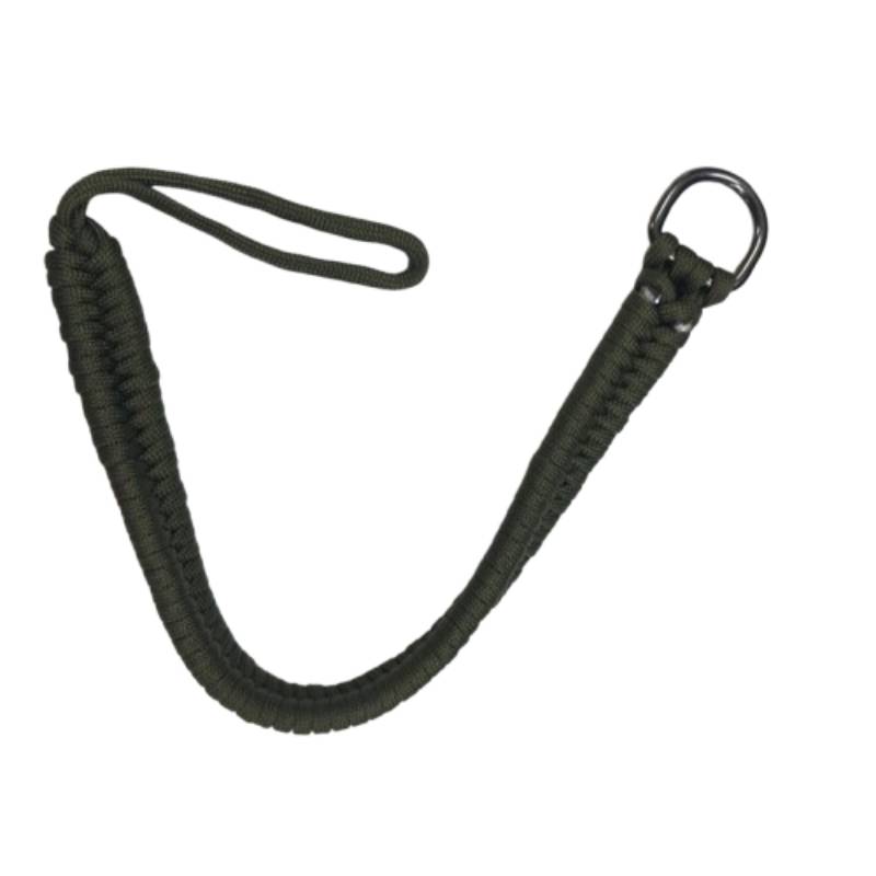 Handgefertigtes Kamera-Handgelenkband aus geflochtenem Nylon-Fallschirmseil - Rot Green