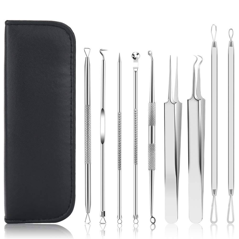 Mitesser-Entferner-Kit mit 10 Teilen Edelstahl