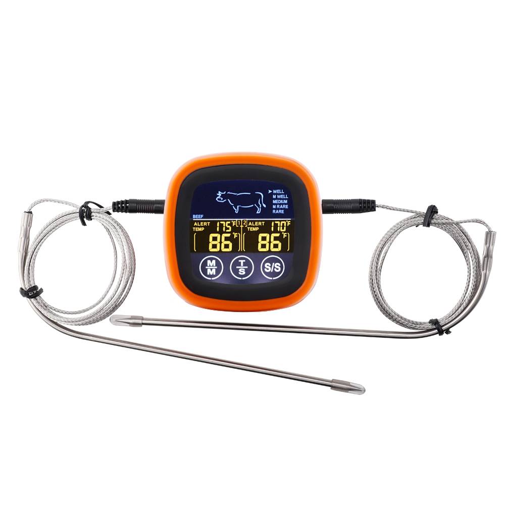 Dual Probe Digitales Lebensmittelthermometer Touchscreen Fleischthermometer