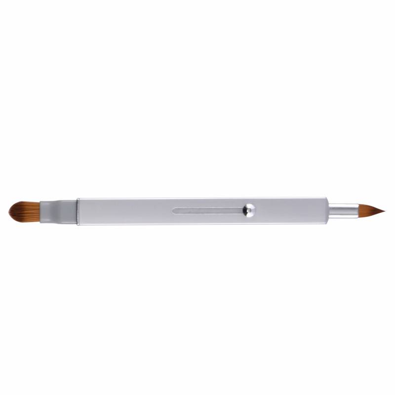 Einziehbarer Lippenpinsel - Doppelseitiger Lippenstiftpinsel mit Kappe