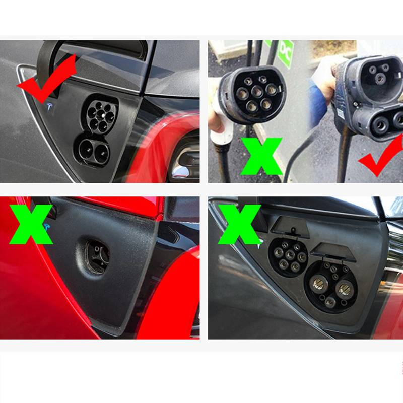 Tesla Model 3 Ladeanschlussabdeckung | Staubdicht & Wasserdicht CCS EU