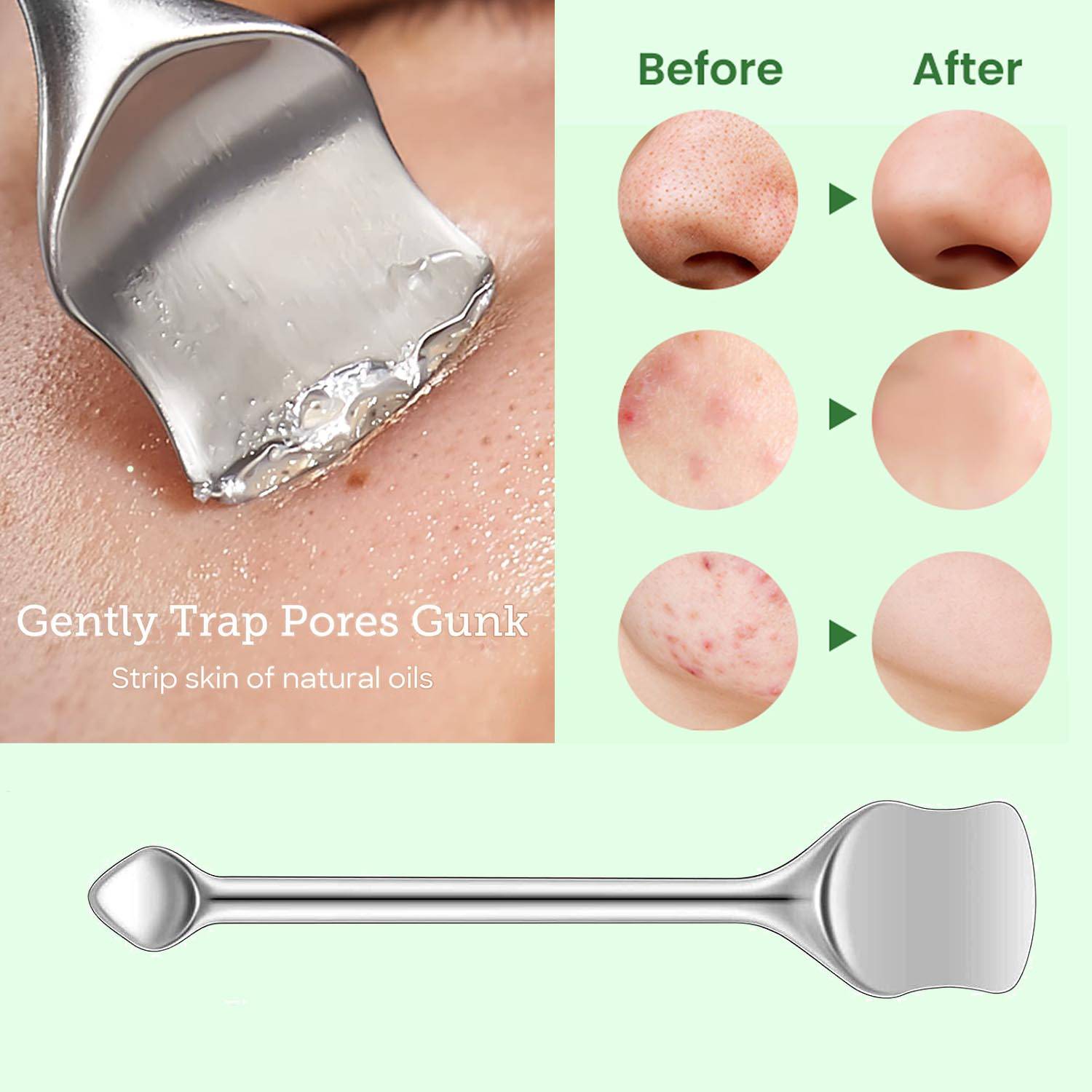 10-teiliges Beauty-Tool-Set aus Edelstahl für die Hautpflege