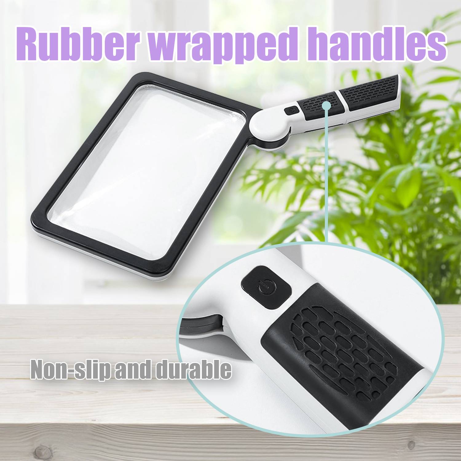 Lupe 5-fache Vergrößerung, drehbar mit LED-Licht für Lesen, Schmuck, Inspektion
