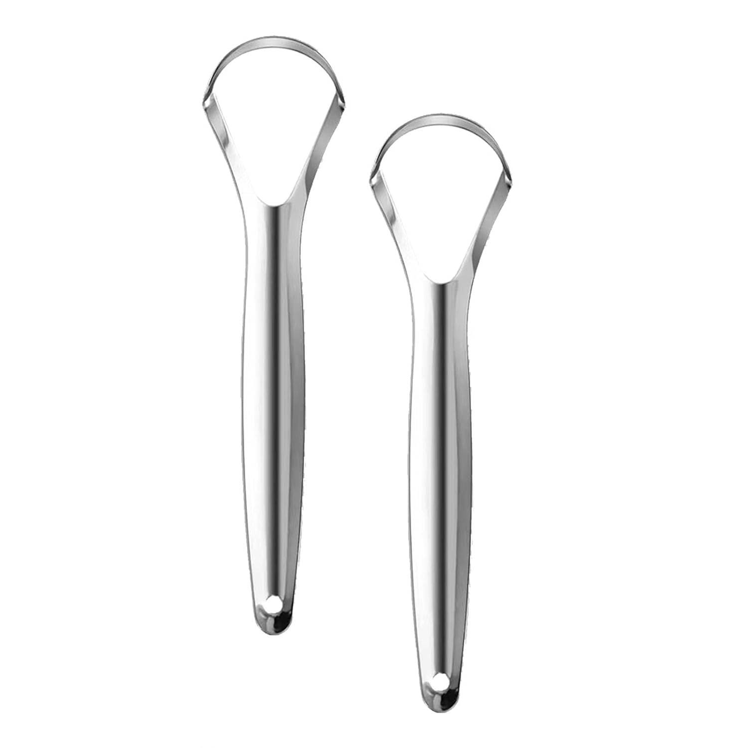 Zungenschaber Edelstahl 2er-Pack Silver