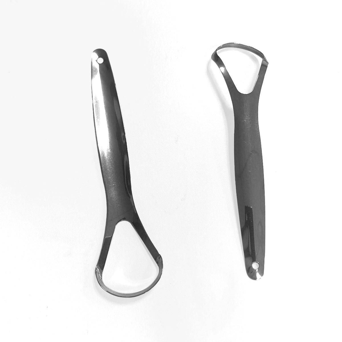 Zungenschaber Edelstahl 2er-Pack Silver
